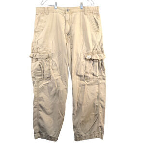 Levi's Men's Cargo Loose Straight Pants Tan 38x30 Flat Front Multi-Pocket Cotton